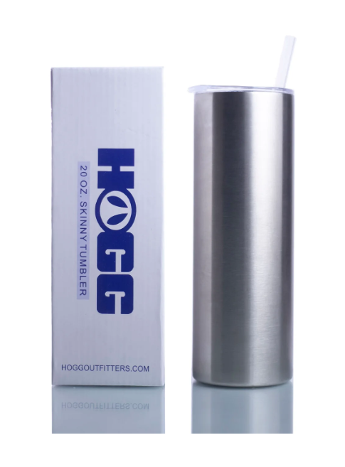 20 oz Skinny Tumbler w/ Sliding Lid & Straw