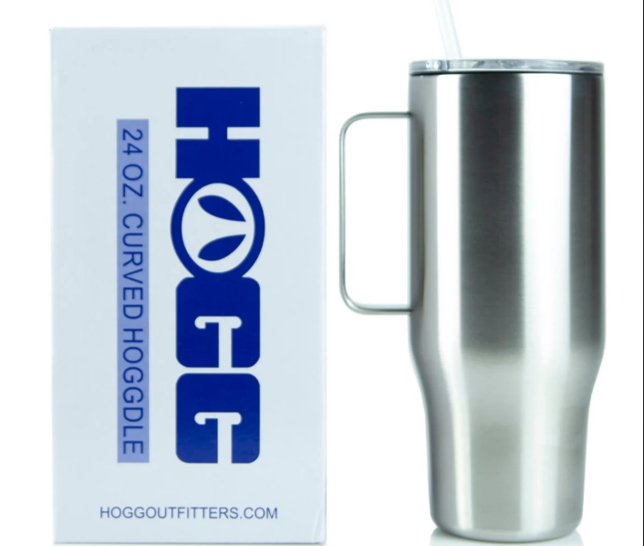 24oz CURVED HOGGDLE TUMBLER W/ STRAW