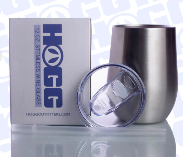 12oz STEMLESS WINE GLASS W/ STRAW