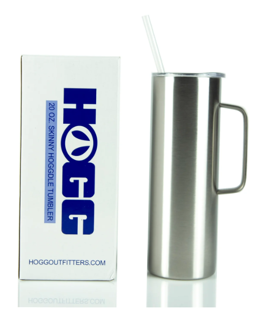 20oz HOGGDLE SKINNY TUMBLER W/ SLIDING LID & STRAW