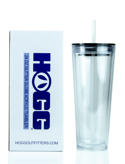 24oz GLITTER GLOBE ACRYLIC TUMBLER