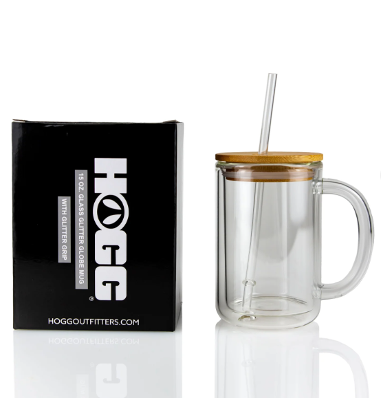 15oz SUBLIMATABLE GLITTER GLOBE GLASS COFFEE MUG